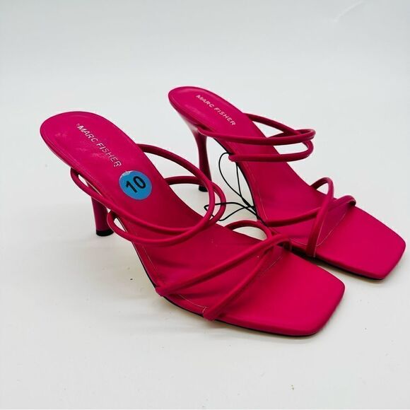 Marc Fisher Barbie Pink Strappy Heels sz 10 - Picture 1 of 9